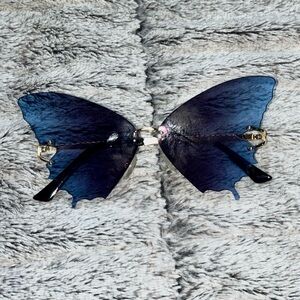 Butterfly Shaped Blue Sunglasses